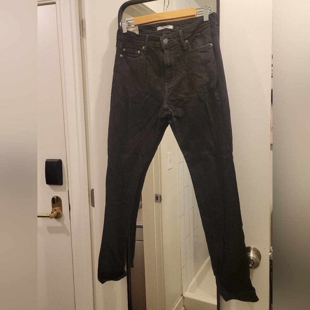 Mens Abercrombie & Fitch Stretch Athletic Skinny Jeans in Black Size 30 x 30